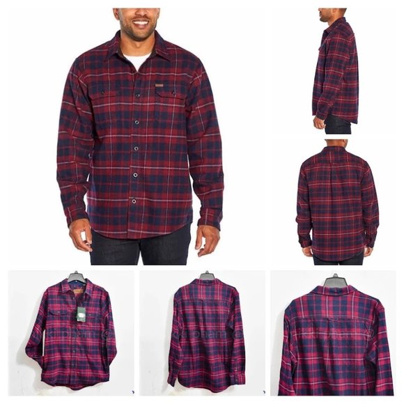 Orvis Other - NWT  ORVIS Heavy Weight Flannel Men's  Hand Pockets Long Sleeve in Red